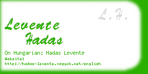 levente hadas business card